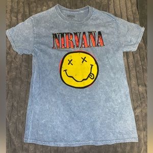Nirvana blue t shirt